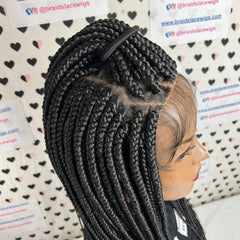 13x6 Lace Frontal Box Braids Braided Wig For Black Women 16 Inches