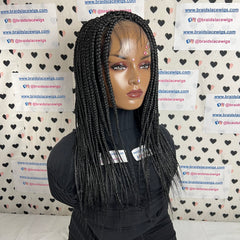 13x6 Lace Frontal Box Braids Braided Wig For Black Women 16 Inches