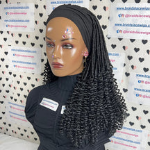 Faux Locs Headband Braided Wig Boho Goddess Loc Distressed Curly Dread Locs