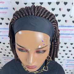 Spiral Curls Curly Headband Braided Wig Box Braids Wigs For Black Women Color 33