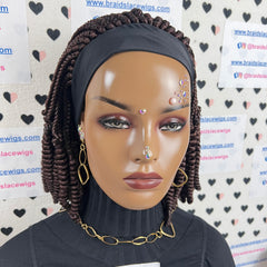 Spiral Curls Curly Headband Braided Wig Box Braids Wigs For Black Women Color 33