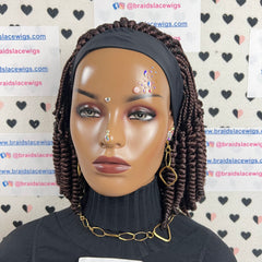 Spiral Curls Curly Headband Braided Wig Box Braids Wigs For Black Women Color 33