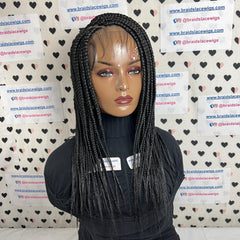 13x6 Lace Frontal Box Braids Braided Wig For Black Women 16 Inches