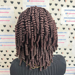 Spiral Curls Curly Headband Braided Wig Box Braids Wigs For Black Women Color 33