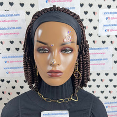 Spiral Curls Curly Headband Braided Wig Box Braids Wigs For Black Women Color 33