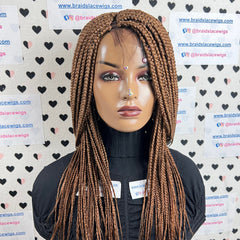 Box Braids Wig Braided Lace Closure Wigs For Black Women 22 inches Color 30