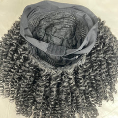 Short Curly Spiral Spring Twist Braids Curls Headband Braided Wigs Black