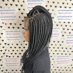 13x6 Lace Frontal Box Braids Braided Wig For Black Women 16 Inches