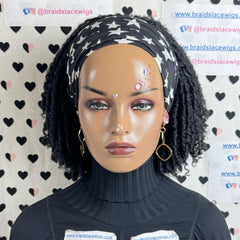 Short Faux Locs Headband Wig Dreadlock Synthetic Afro Twist Braided Wigs For Black Women