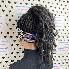 Peluca con diadema, diosa bohemia, rastas postizas, rastas rizadas y desgastadas