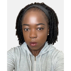 Short Faux Locs Headband Wig Dreadlock Synthetic Afro Twist Braided Wigs For Black Women