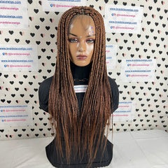 Peluca delantera de encaje trenzado con trenzas de caja frontal de encaje 13x4 Color 30