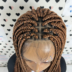 Peluca delantera de encaje trenzado con trenzas de caja frontal de encaje 13x4 Color 30