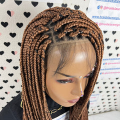 Peluca delantera de encaje trenzado con trenzas de caja frontal de encaje 13x4 Color 30