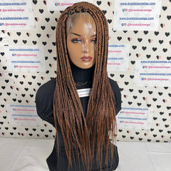 Peluca delantera de encaje trenzado con trenzas de caja frontal de encaje 13x4 Color 30