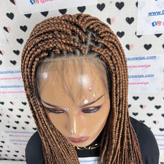 Peluca delantera de encaje trenzado con trenzas de caja frontal de encaje 13x4 Color 30