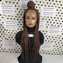 Peluca delantera de encaje trenzado con trenzas de caja frontal de encaje 13x4 Color 30