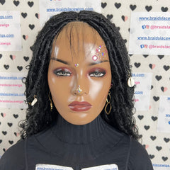 Boho Goddess Loc Distressed Faux Dread Locs Pelucas de encaje sin cola para mujeres negras