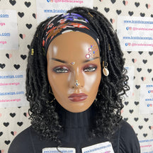 Short Faux Locs Headband Wigs For Black Women With Accessories Included