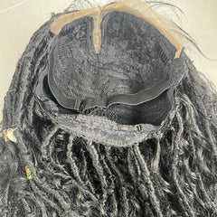 Boho Goddess Loc Distressed Faux Dread Locs Pelucas de encaje sin cola para mujeres negras