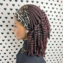 Peluca con diadema rizada y rizos cortos, trenzas en caja trenzadas, pelucas para mujeres negras, Color 33