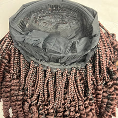 Short Curls Curly Headband Wig Braided Box Braids Wigs For Black Women Color 33