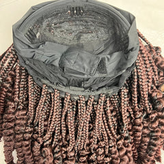 Spiral Curls Curly Headband Braided Wig Box Braids Wigs For Black Women Color 33