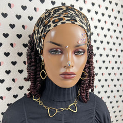 Short Curls Curly Headband Wig Braided Box Braids Wigs For Black Women Color 33