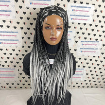 Headband Wig Braided Head band Wig Box Braids Wigs For Black Women 1b 24 Inches