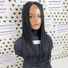 Box Braids Medium Braid Braided Wig Color 1b Black 20 inches