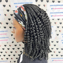 Corto rizos espiral primavera rizo rizado diadema peluca trenzada caja trenzas pelucas