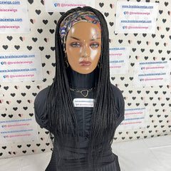 Diadema trenzada peluca trenzada banda para la cabeza caja trenzas pelucas para mujeres negras