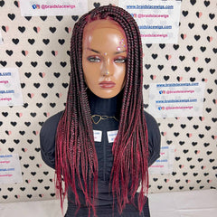 Braided Lace Wig Big Braids 13x4 Lace Frontal Ombre Box Braid Lace Frontal Wig