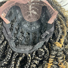 Short Curls Box Braid Boho Goddess Messy Braids Wigs With Curly Synthetic Hair