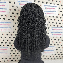Ondulado Rizos Diadema Peluca Rizada Trenzada Caja Pequeña Trenzas Pelucas Para Mujeres Negras