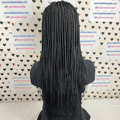 Box Braids Medium Braid Braided Wig Color 1b Black 20 inches
