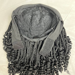 Caja corta trenzas rizos diadema rizada peluca trenzada banda para la cabeza pelucas para mujeres negras