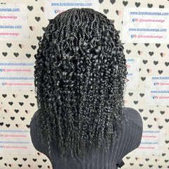 Peluca trenzada rizada del cierre del cordón de las trenzas de la media caja de los rizos ondulados para las mujeres negras