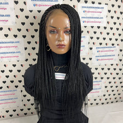 Pelucas llenas del cordón frontal del cordón trenzado de las trenzas de la caja de la peluca de las trenzas laterales para las mujeres negras