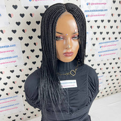 Tiny Box Braid Small Braids Braided Lace Front wigs For Black Women 16 inches