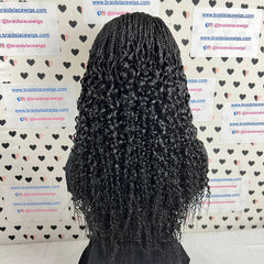 Ondulado Rizos Espiral Primavera Rizo Rizado Trenzado Diadema Peluca Medias Trenzas Pelucas Negro