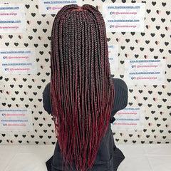 Braided Lace Wig Big Braids 13x4 Lace Frontal Ombre Box Braid Lace Frontal Wig