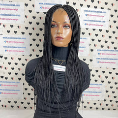 Box Braids Medium Braid Braided Wig Color 1b Black 20 inches