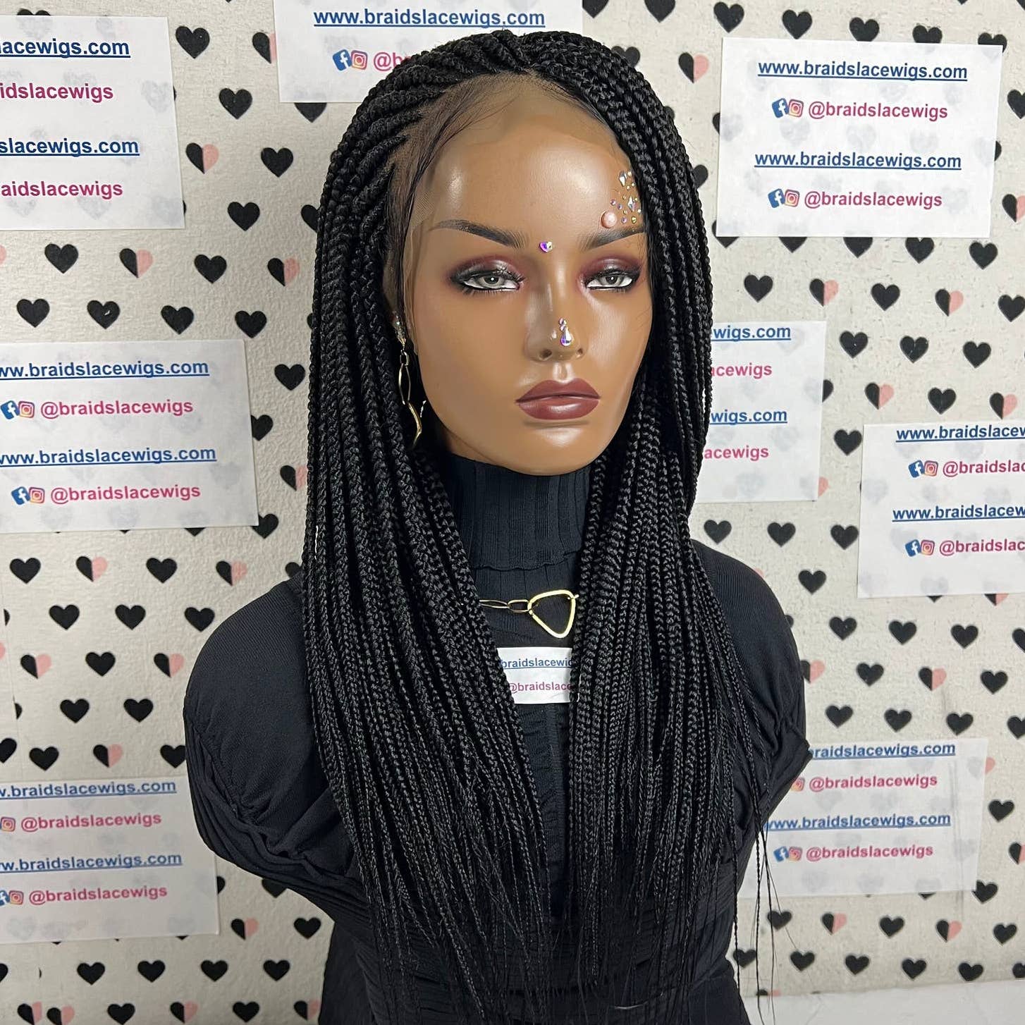 Side Cornrows Wig Box Braids Braided Lace Frontal Full Lace Wigs For Black Women