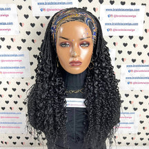 Ondulado Rizos Espiral Primavera Rizo Rizado Trenzado Diadema Peluca Medias Trenzas Pelucas Negro