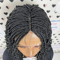 Wavy Curls Lace Closure Box Braid Curly Braids Braided Lace Closure Frontal Wig