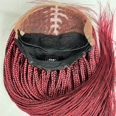 Pelucas delanteras del cordón de la peluca trenzada media de las trenzas de la caja frontal del cordón pelucas trenzadas del frente del cordón para las mujeres negras