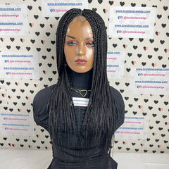 Box Braids Medium Braid Braided Wig Color 1b Black 20 inches