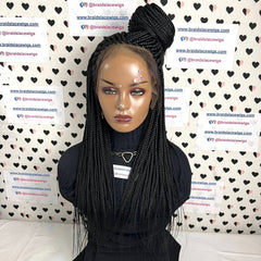 Pelucas llenas del cordón frontal del cordón trenzado de las trenzas de la caja de la peluca de las trenzas laterales para las mujeres negras