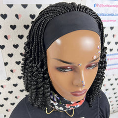 Corto rizos espiral primavera rizo rizado diadema peluca trenzada caja trenzas pelucas